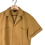 Club Monaco NEW  Cargo Utility Romper Jumpsuit Mustard Sz 10 Photo 2