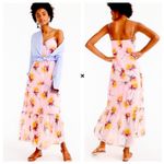 J.Crew  Mercantile Pink Sunburst Tiered Bouquet Floral Maxi Dress Photo 1