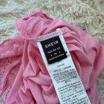SheIn Pink Lace Tank Top Photo 3