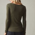 American Giant Women's Luxe Rib Square Neck Long Sleeve Size M Green Size M Photo 6