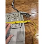 Liz Claiborne Silver Embellished Flowers Purse Silver Hardware Faux Leather y2k Photo 2