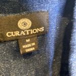 Curations Long Sleeve Button Down Denim Jacket Embroidered Studded EUC Sz M Size M Photo 3