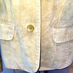 New Frontier sage green 💯 suede jacket/ blazer. Floral lining. Size 10. NWOT. Photo 8