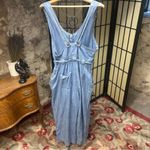 Vanilla Star Jeans Vanilla Star Light Weight Medium Wash Wide Leg Denim Overalls/Jumpsuit: LARGE Photo 2