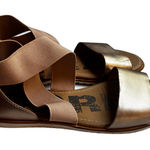 Sorel Ella II Bronze Gold Metallic Ash Slide Sandals Gladiator Size 7.5 Ankle Photo 0