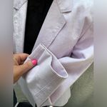Vintage Suede Lavender Blazer by Signatures Size 12 Purple Photo 3