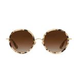 Krewe  18K gold plated round tinted tortoise grey sunglasses NEW Photo 1