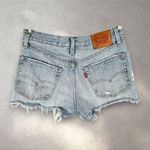 Levi's Levi’s 501 Original Fit High Rise Jean Shorts Women’s W25 Light Wash Distressed Photo 1
