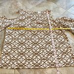 Chico's 🆕 Chico’s cold shoulder crew neck lightweight blouse top white brown 2/m… Photo 3