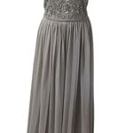 Altar'd State  GREY VUSEN BEADED SEQUIN EMBELLISHED MESH MAXI DRESS Size SMALL) Photo 0