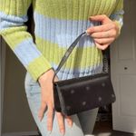 Vintage Black Satin Beaded Flower Mini Purse by Savanna NTW Photo 1