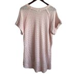 Umgee Women Waffle Knit Tunic Top S Blush Boho Raw Seams Beachy Coastal Resort Photo 2