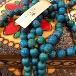Barse Brand BARSE Genuine Azurite Magnesite Beaded Matte Necklace NWT 60” Photo 4