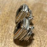 David Yurman 18k Gold & 925 Sterling Silver Smoky Quartz & Diamond Earrings Photo 5