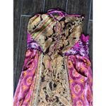 Free People  Miranda Printed Jumpsuit In Jewel Combo Large Bohemian Pink and Gold Photo 3