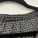 Harlowe $ Graham Harlowe & Graham Black & White Peplum 3/4 Sleeve Boho Blouse Shirt Top Womens XS Photo 2