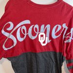 Pressbox  OU Sooners Crimson & Black/Gray  Long Sleeve Oversized Top Photo 2