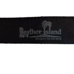 Women's Black Full Grain Leather Belt Oval Beaded Buckle Silver Gray Pearls 32"‎ Photo 6