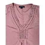 Banana Republic  Pink Rose Embellished Tunic Blouse SMALL‎ Bohemian Urban Feinine Photo 3
