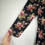 Brooks Brothers  Black Red Floral Long Sleeve Dress Womens 14 Mini Fall Preppy Photo 1