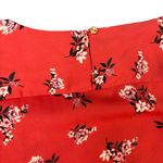 Loft xs Orange yellow floral terracotta fall autumn long sleeve blouse Photo 6