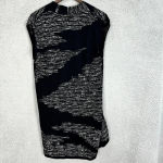 Chico's Cardigan Womens Small Black Open Front Sleeveless Longline Tweed Boho Photo 1