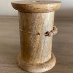 Anthropologie NWOT  rose gold & crystal beaded cinching bracelet Photo 2