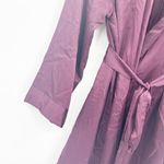 Victoria's Secret VS Womens Sleep Lounge Belted Satin Robe Kimono One Size Purple Photo 4