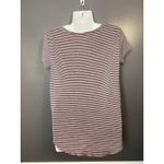 American Eagle  Soft & Sexy Shirt Womens Small Pink Stripe V Neck Stretch Tee Top Photo 3
