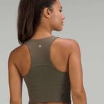 Lululemon Athletica Invigorate Training Tank Top with Bra Olive Green 2 Photo 1