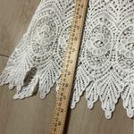 Solitaire White Lace Trim Tunic Top Short Sleeve Casual Bohemian Style Blouse Photo 5