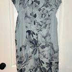lungo l'arno  Made in Italy Linen Floral Dress Size 1X Blue Sleeveless Summer Photo 10
