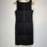 Eileen Fisher  Dress Mini Black Striped Ponte Knit Quiet Luxury Old Money Chic 6 Photo 4