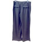 Albert Nipon black/ white textured poly/ rayon pantsuit. Ruffle front. Size 10. Black Photo 4