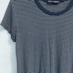 Brandy Melville  Striped Navy Blue T Shirt One Size PC Photo 3