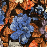 ZARA  Floral Print Mini Dress Long Sleeve V-Neck Blue Brown Ruffle Small Photo 3