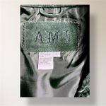 A.M.I. Green Suede Leather Jacket Zip Front Forest Wash Vintage Y2K Western Moto Size L Photo 8