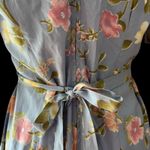 Vintage Small Dress 90s Y2K Maxi Boho 4 Dress Midi Cottage Grunge Floral Tie Purple Photo 3