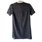 Forever 21  Women's Small Preppy Collared Black Lace Mini Dress Short Sleeves Photo 5