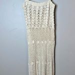 Designed by NT Crochet Maxi Dress Size Medium Cream Boho Hippie Festival Neutral Photo 6