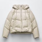 ZARA EXQUISITE Man-Made Leather PUFFER JACKET XS Photo 11