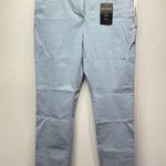 Pastel Baby Blue Chambray Slim Leg Casual Pants Chinos Zac & Rachel Size 12 Photo 3