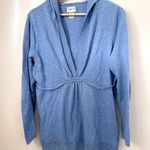 Motherhood Maternity Sweater Womens Blue Long Sleeve Hooded Pullover Cotton L Size undefined Photo 0