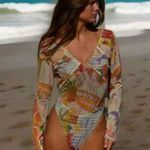 Free People  Dion Mesh Surf Swimsuit MED Photo 1