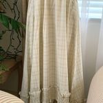 GU (Uniqlo) x Rokh Smocking Camisole Dress in Cream Plaid Tan Size M Photo 8