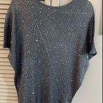 Premise Micro sequined grey shimmering short sleeve knit top Photo 0