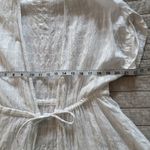 C&C California  Beach Cover Up ONE SIZE Linen/Cotton White Tie Front Boho Breezy Photo 8