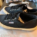 Superga Classic Black Canvas Sneakers with Gum Sole Casual Low-Top Lace-Up Shoes Photo 4