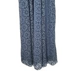 Baltic Born  Venice Lace Maxi Dress size Large Slate Blue Surplice V Neckline Photo 8