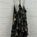 Free People  Tiered Ruffle Dark Floral Tank Top Size M Photo 2